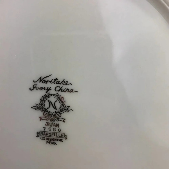 vintage noritake marselle ivory china salad Plates set of 2 - Picture 5 of 5